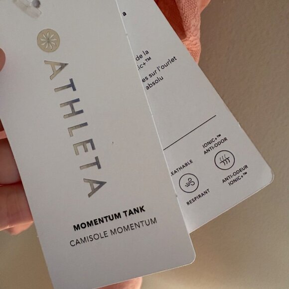 Athleta NWT Momentum Active Racerback Tank Pink/Coral Floral Jacquard Size Small - Picture 4 of 11